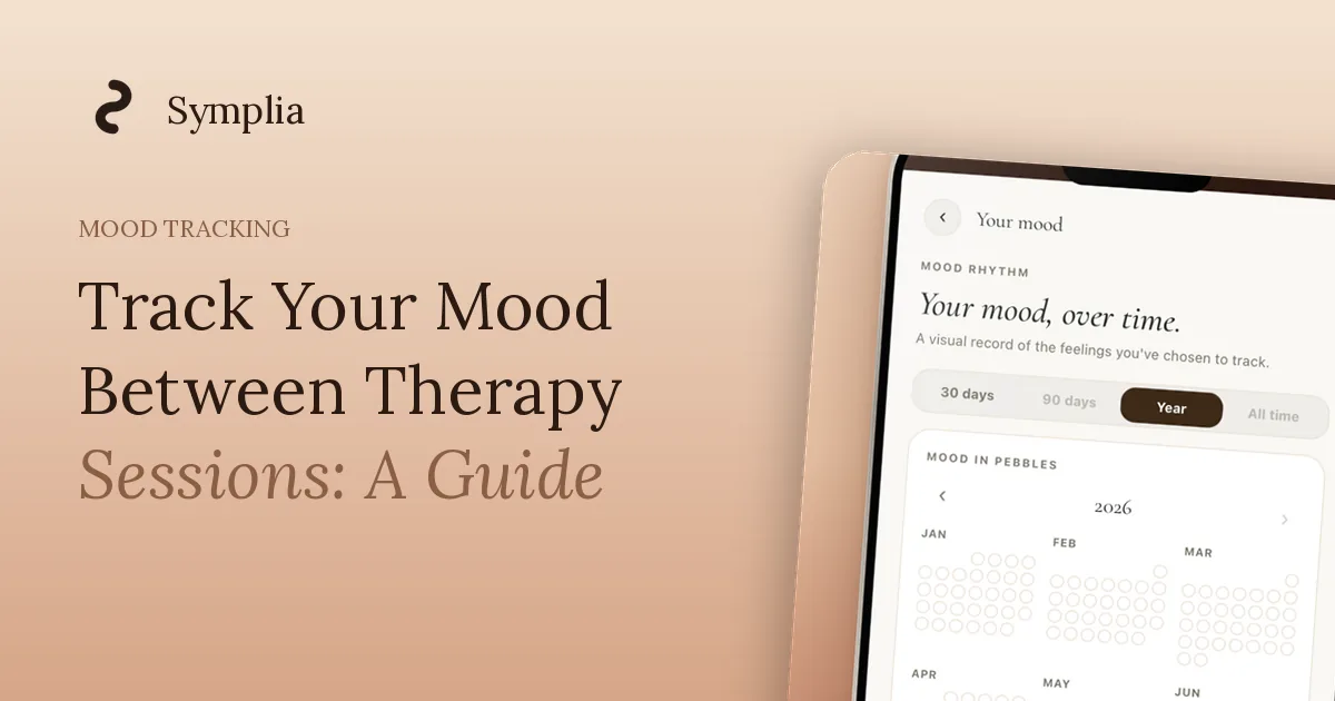 Symplia blog cover: Track Your Mood Between Therapy Sessions: A Guide
